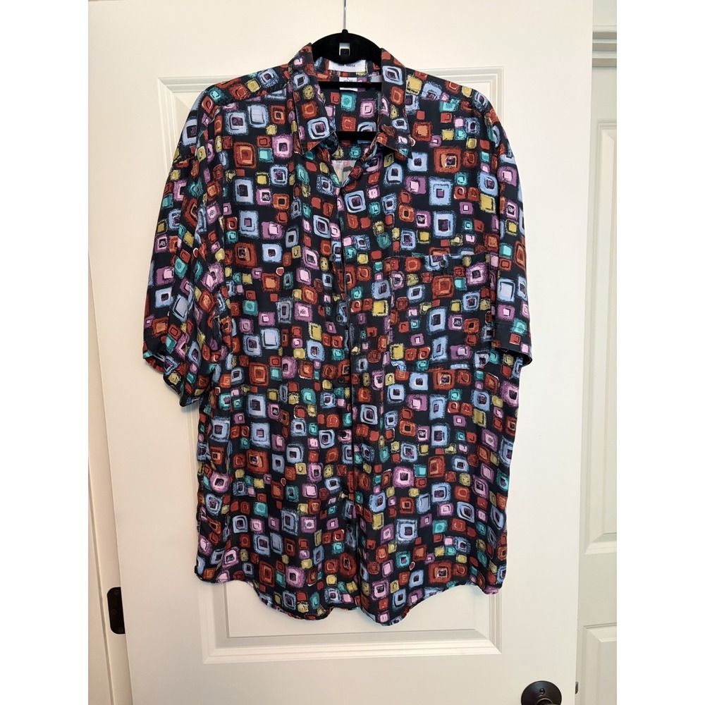 Silk House Men's Button Down Shirt Size L  Multicolor